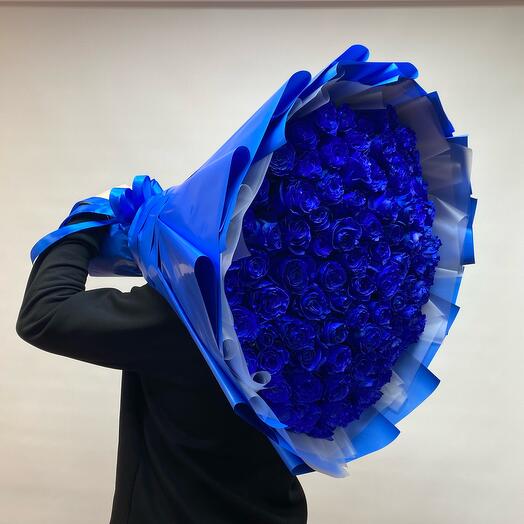 Bouquet of 101 Blue Roses