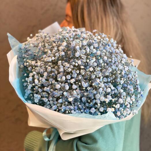 Ramo de gypsophila azul (diámetro 40cm)