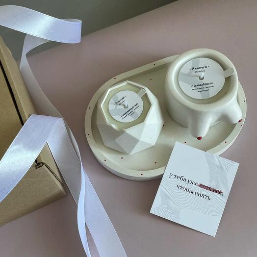 Подарочный набор — свечи на подставке ·Woman 1·