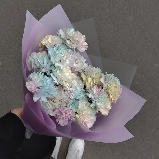 Букет радужных гвоздик 💜
