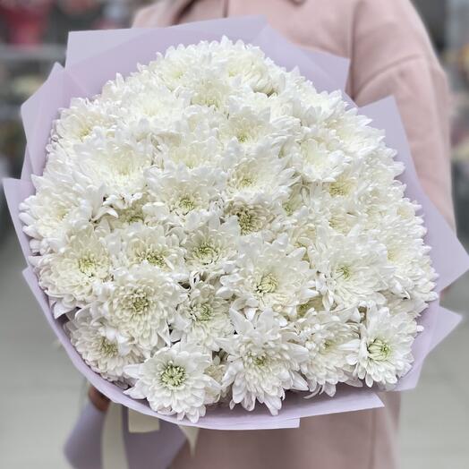 Букет из 15 кустовых хризантем