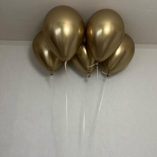 The balls are gold