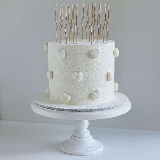 Торт с сердечками