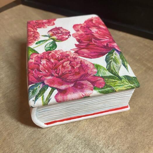 Шкатулка книга цветы