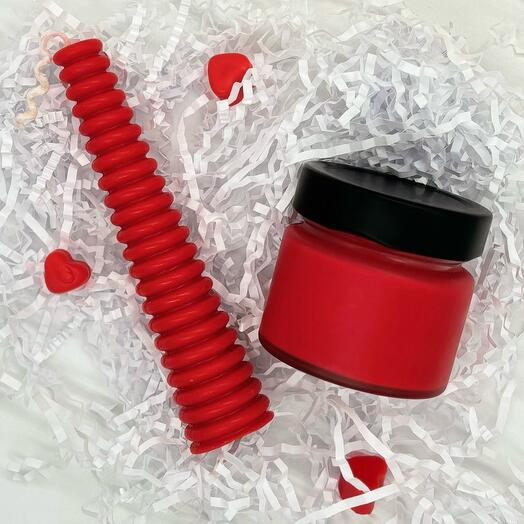 Подарочный набор красных аромасвечей