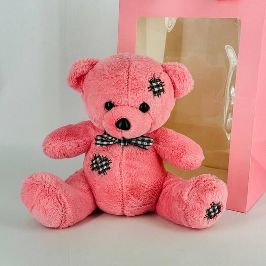 Pink teddy bear 27 cm