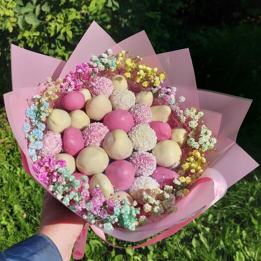 Букет из клубники в шоколаде "Карамелька"