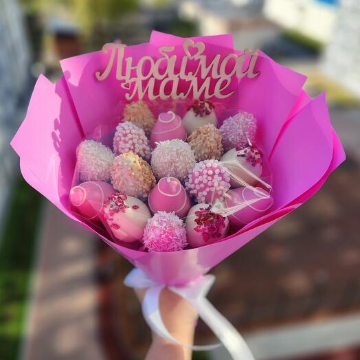 Ramo de fresas en chocolate 17PCS🍓 Querida mamá 🩷
