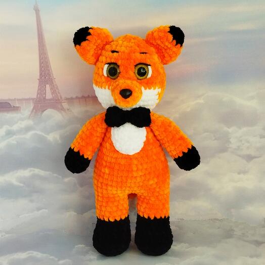 Вязаная игрушка лисёнок, 27 см