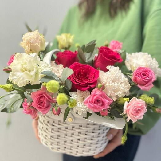 💖Cesta / eustoma / rosa arbusto peonía / Cumpleaños / flores uva / entrega uva