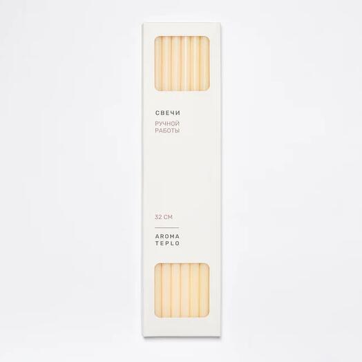 Thin AROMATEPLO candles in a set of 8 pieces in marzipan color