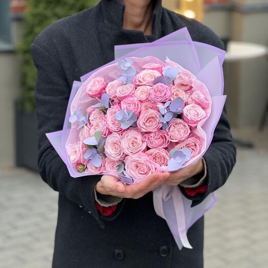Для Мамочки 🌸🌸🌸букет кустовых пионовидных роз