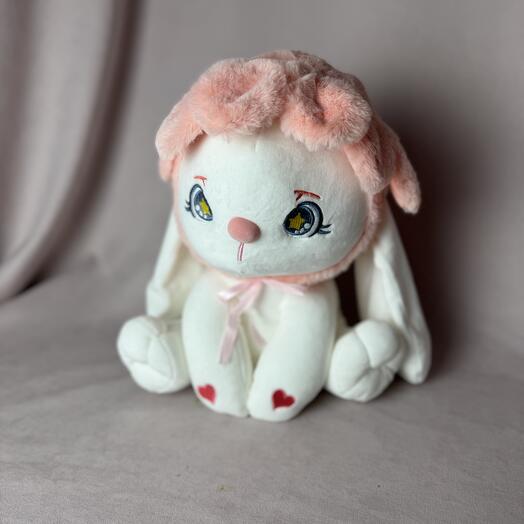 Белый кролик в костюмчике-мягкая игрушка