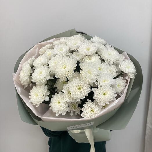 Белоснежные хризантемы