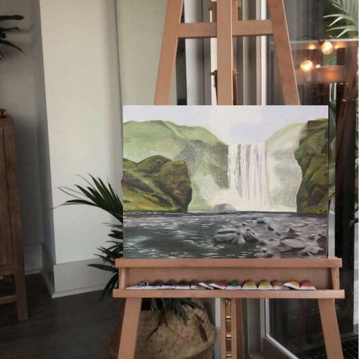 Картина «Водопад», холст 30*40 см, масло