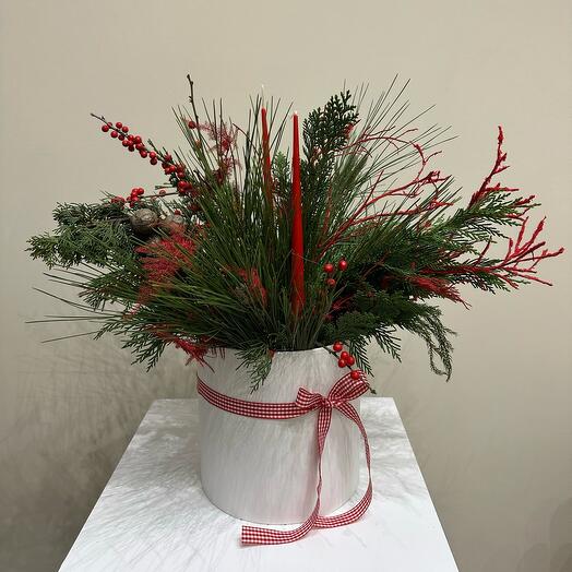 Композиция со свечами большая