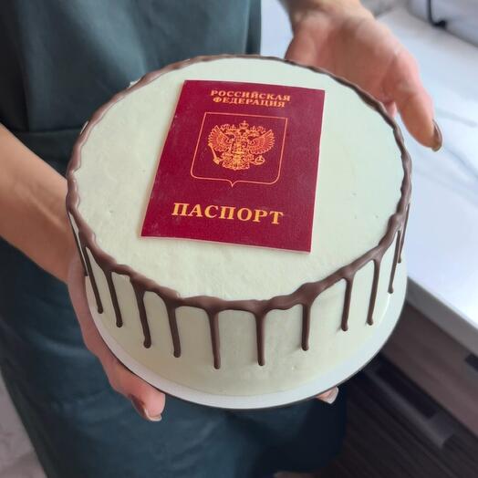 Торт на День Рождения «Паспорт»