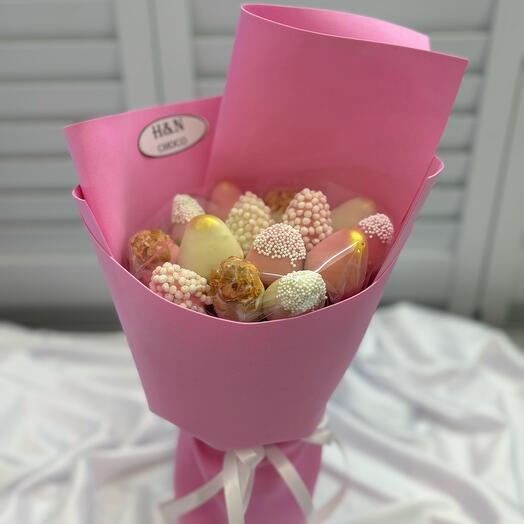 Букет клубники в шоколаде «Happy» (13-15шт)