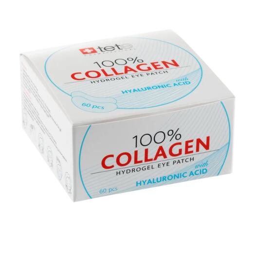 Коллагеновые патчи под глаза / TETe 100% COLLAGEN HYDROGEL EYE PATCH, 30 пар