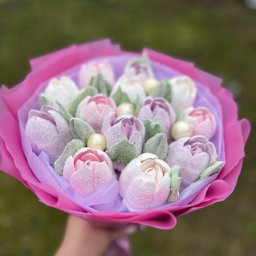 Букет из зефира, подруге, сестре, коллеге, учителю, воспитателю