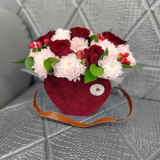 Сердце с цветами