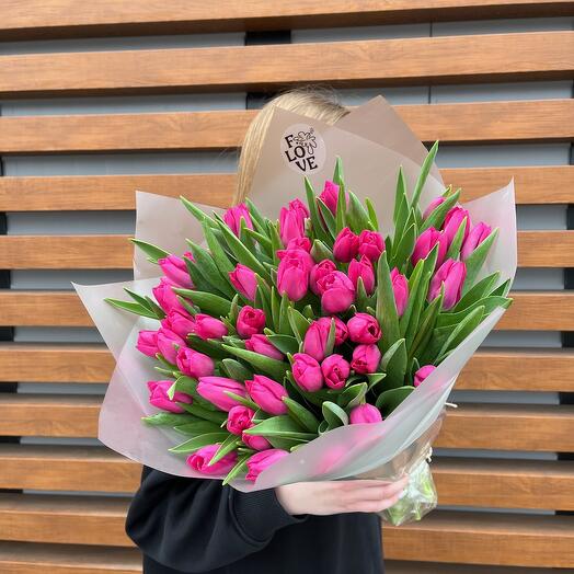 Тюльпаны малиновые 51