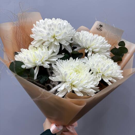 Монобукет из хризантем