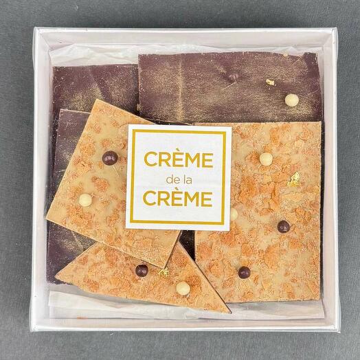 Коробочка элитного темного шоколада с вафельной крошкой "Creme de la Creme"