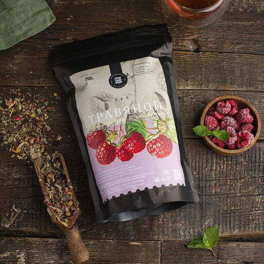 Чай травяной Каркаде малина с мятой