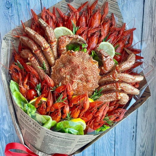 Букет с крабом и раками