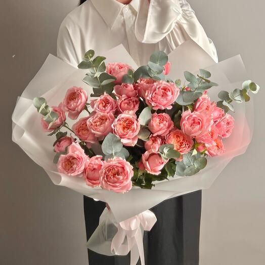 Bushy Peony Rose Juliet 5 pcs