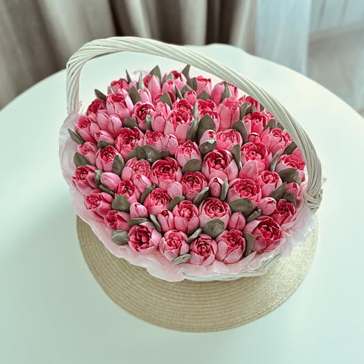 Корзина пионов «Любовь»