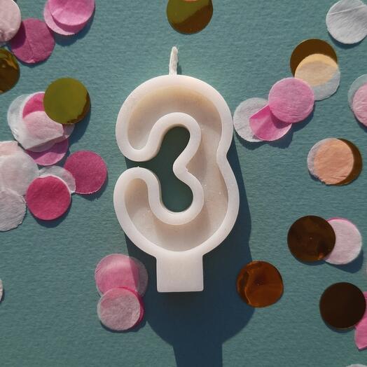 Натуральная свеча для торта 3