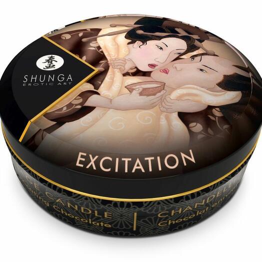 Массажное аромамасло в виде свечи, Excitation Chocolate, Шоколад, 30 мл