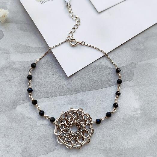 Black Chainmail Bracelet