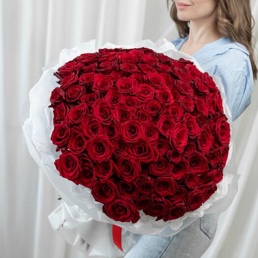 101 красная роза ПРЕМИУМ 🌹 бмнрн
