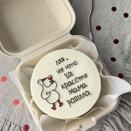 Бенто-торт с гусем 🪿| подарок на день рождения 🎁