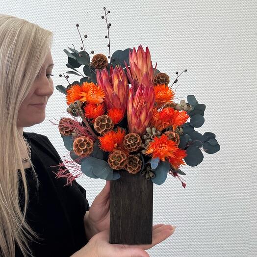 Композиция экзотика «Пламенное сердце»