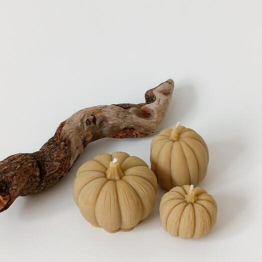 Pumpkin candle set "oliva"