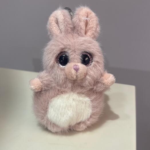 Pink bunny keychain