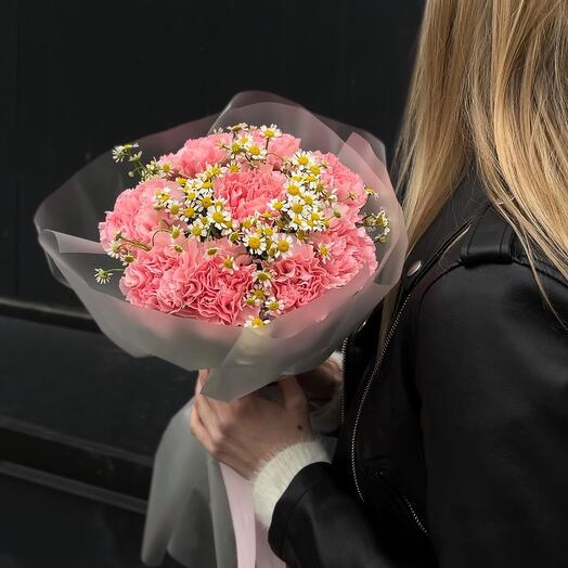 WOW🌸 Букет из диантусов и ромашки