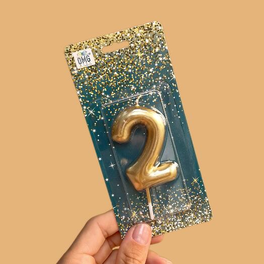 Свеча цифра 2