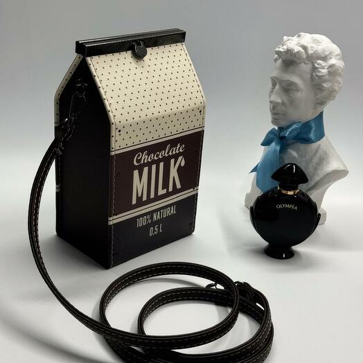 ПОП АРТ сумка "MILK CARTON CHOCOLATE" bag / клатч / подарок маме / бизнес / премиум подарки / винтаж