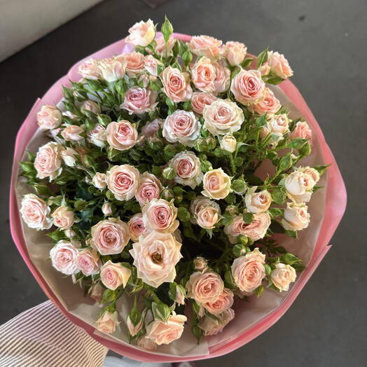 Кокетка! из 7 спрей роз 💐🦋🍀 больше живых Цветов и меньше обертки пустой