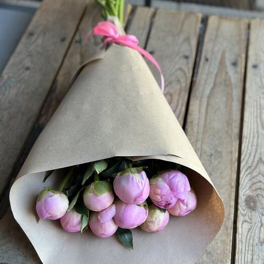 Пионы розовые 9 штук 🌸