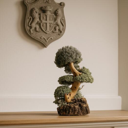 Декоративное дерево с кронами из целебной цетрарии "Симфония природы"