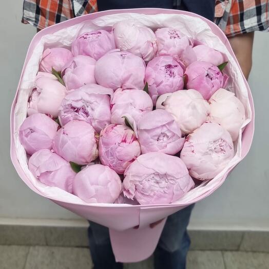 Букет из шикарных пионов 21 шт