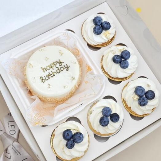 Бенто-торт и капкейки на день рождение Happy birthday