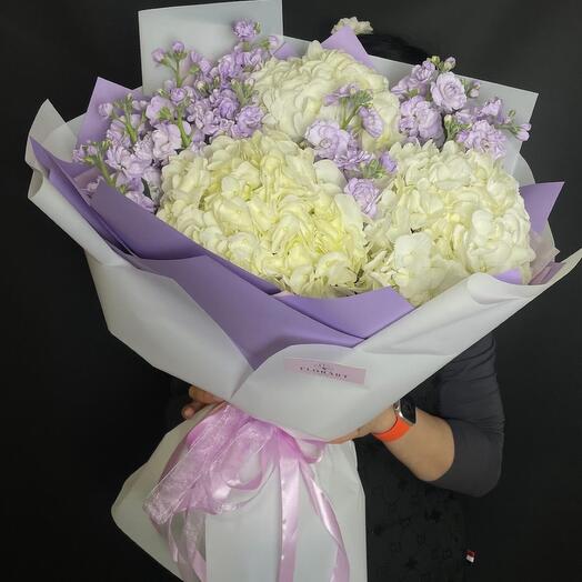 Гортензия с маттиолой