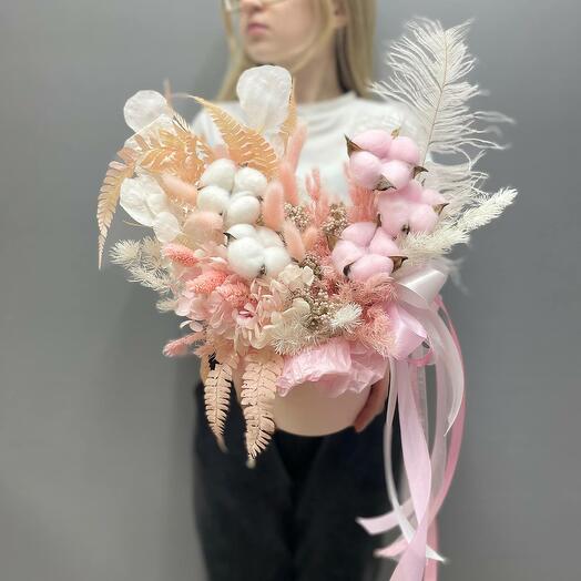 Коробка с сухоцветами